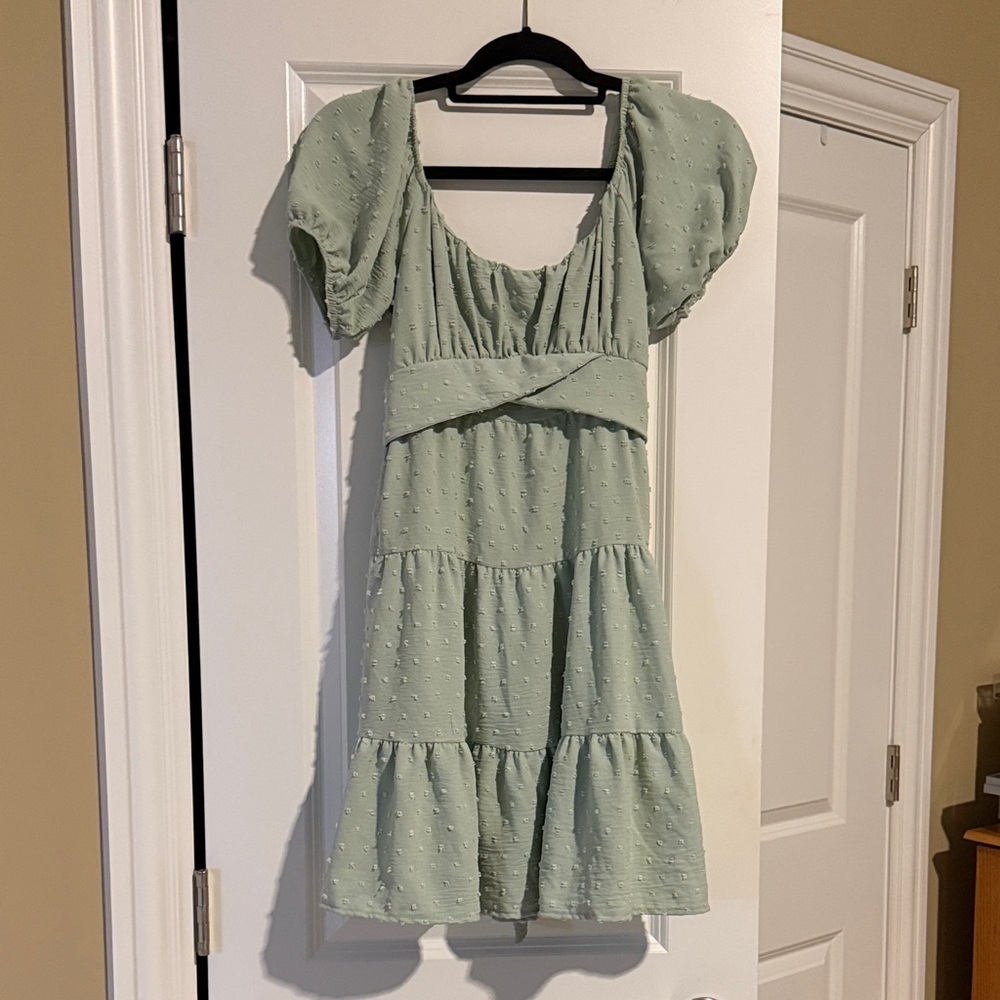 Altar'd State Sage Green Midi Dress